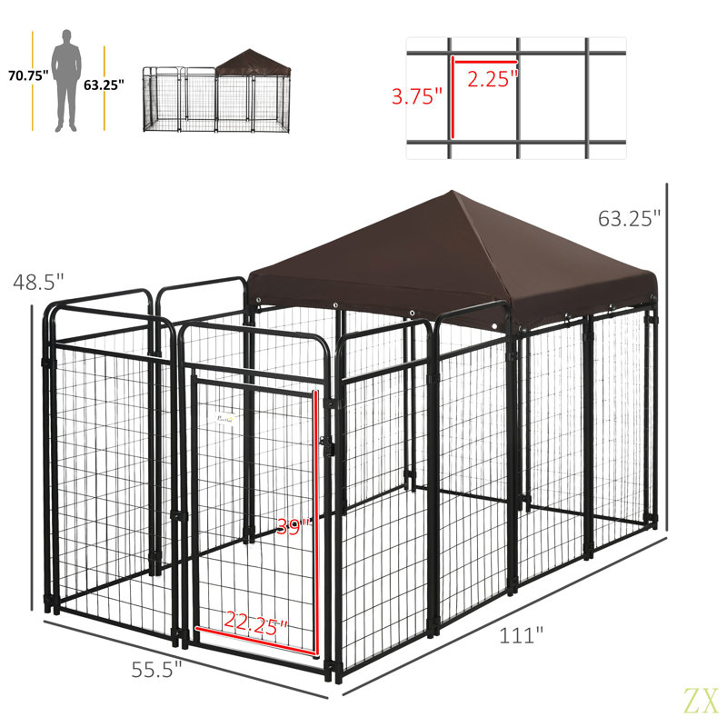 Archie & Oscar™ Dog Kennel Outdoor For Large And Medium Dogs, 9.3